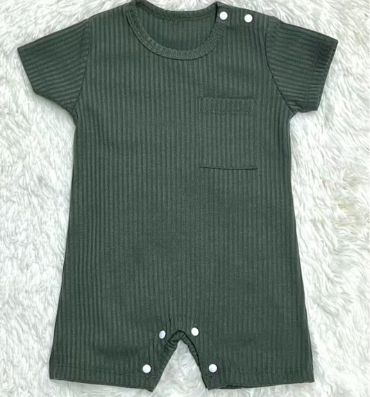 Dark green baby bodysuit