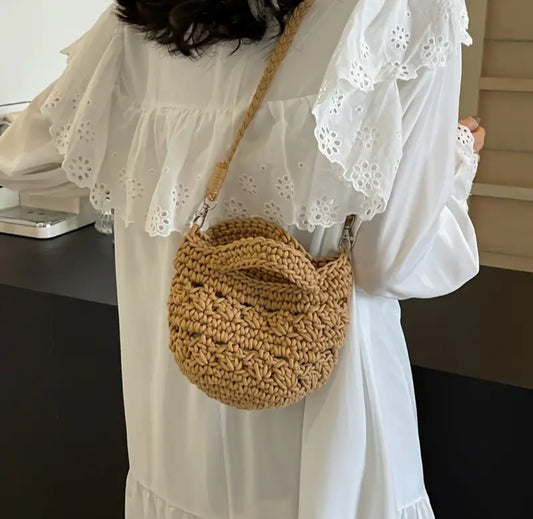 Woven crossbody bag