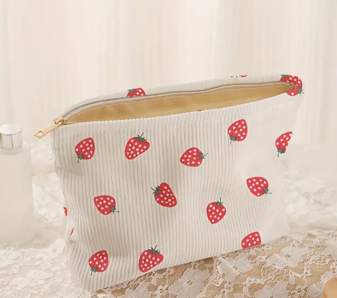 Strawberry cosmetics bag