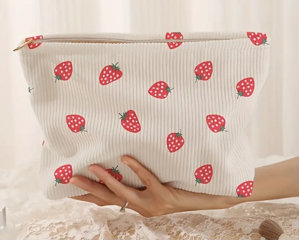 Strawberry cosmetics bag