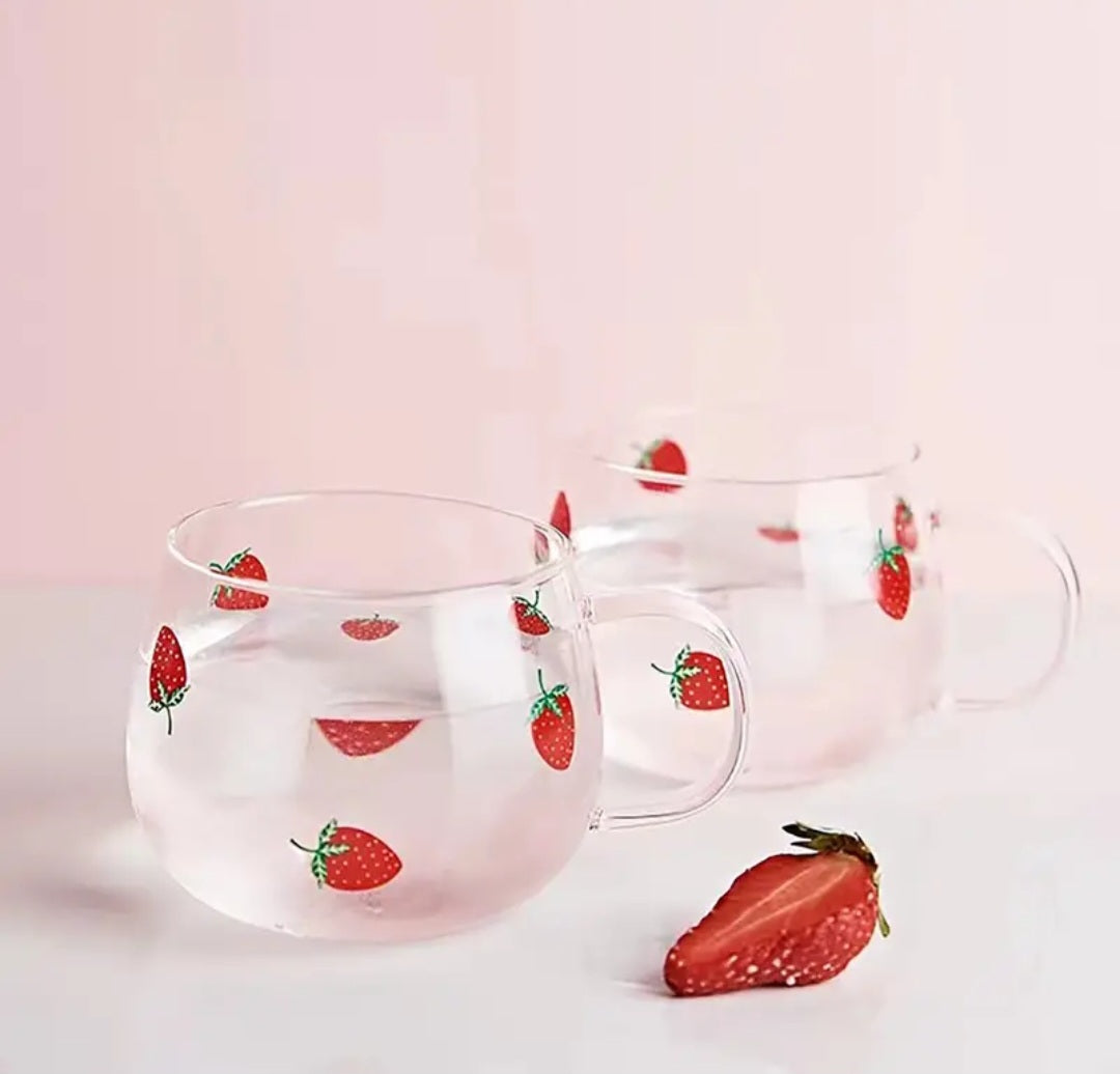 Strawberry Glass Mug