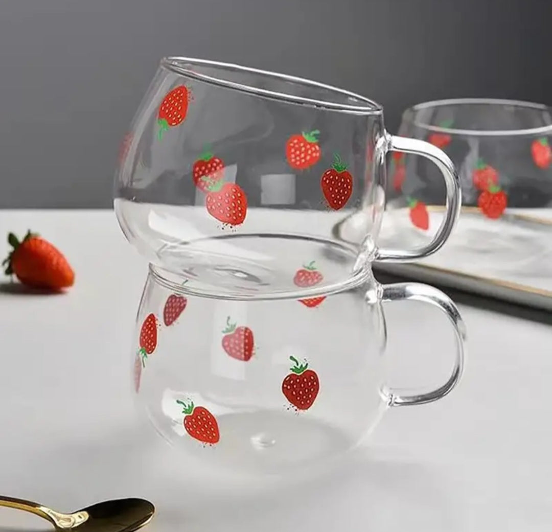 Strawberry Glass Mug