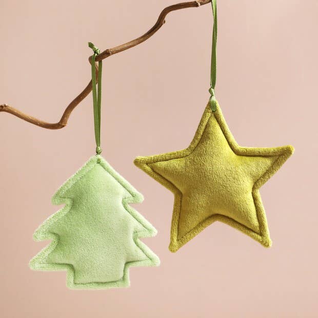 Plush Green Star Hanging Decoration